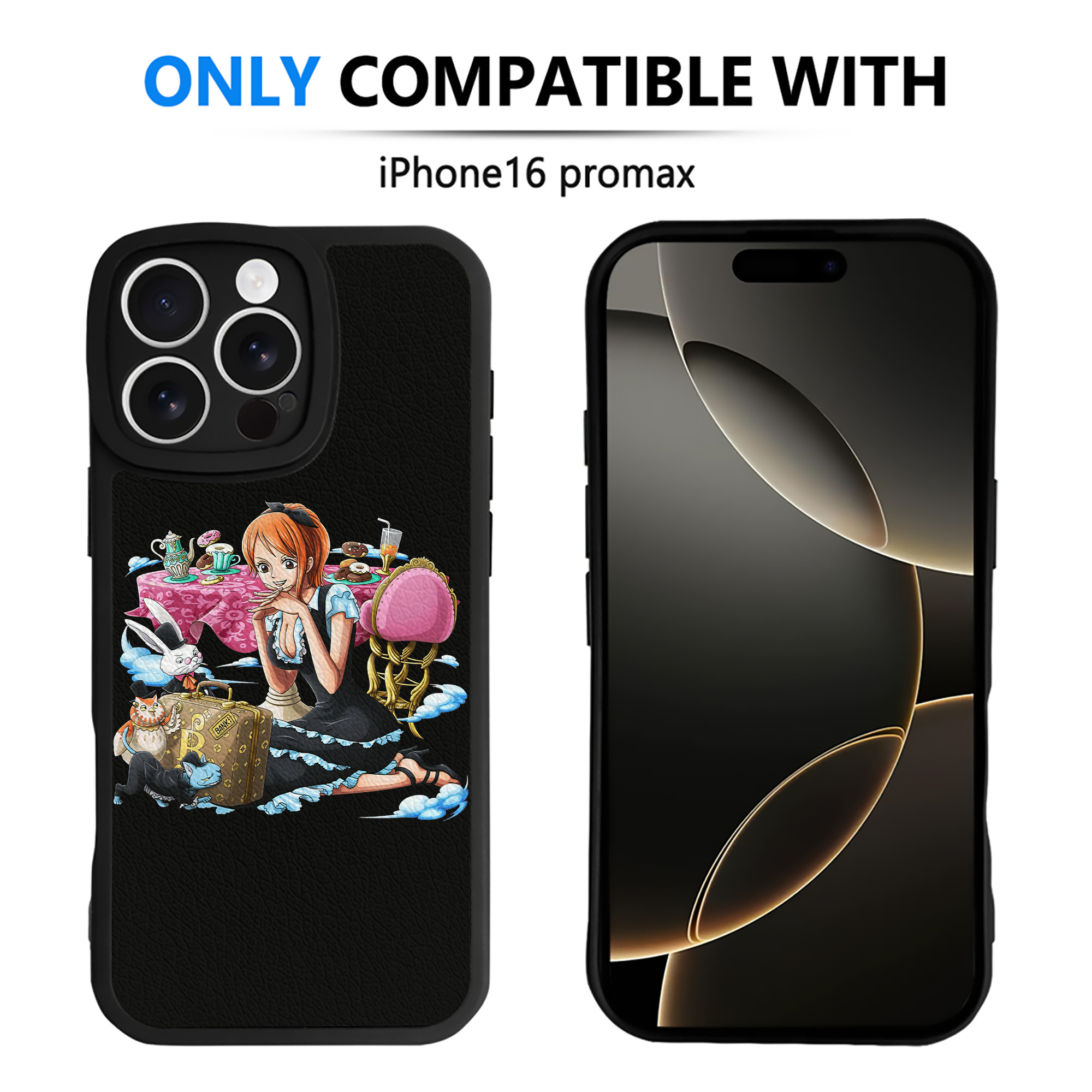 （画像用） ワンピース ナミ ONE PIECE Nami 【iPhone 16シリーズ対応】シリコンスマホケース（レザー調） 材質：シリコン